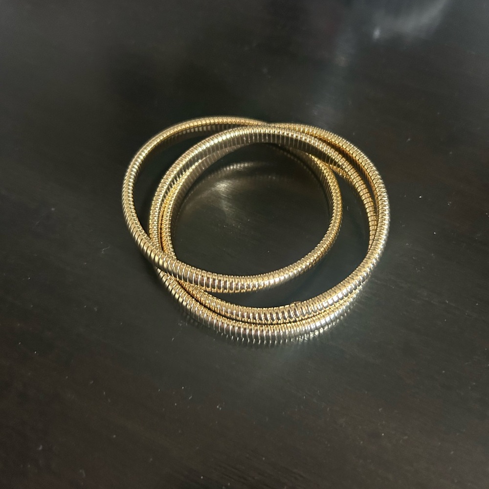 Gold Sahira Flexible Bangles